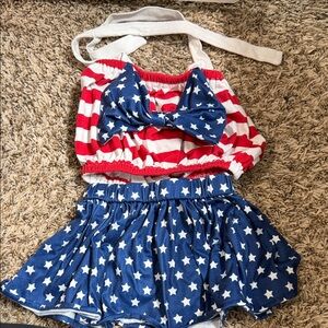 Patriotic Star and Stripe Halter Dress